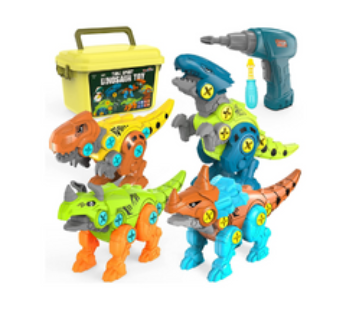 Dreamon Take Apart Dinosaur Toys for Kids with Storage Box Electric Drill